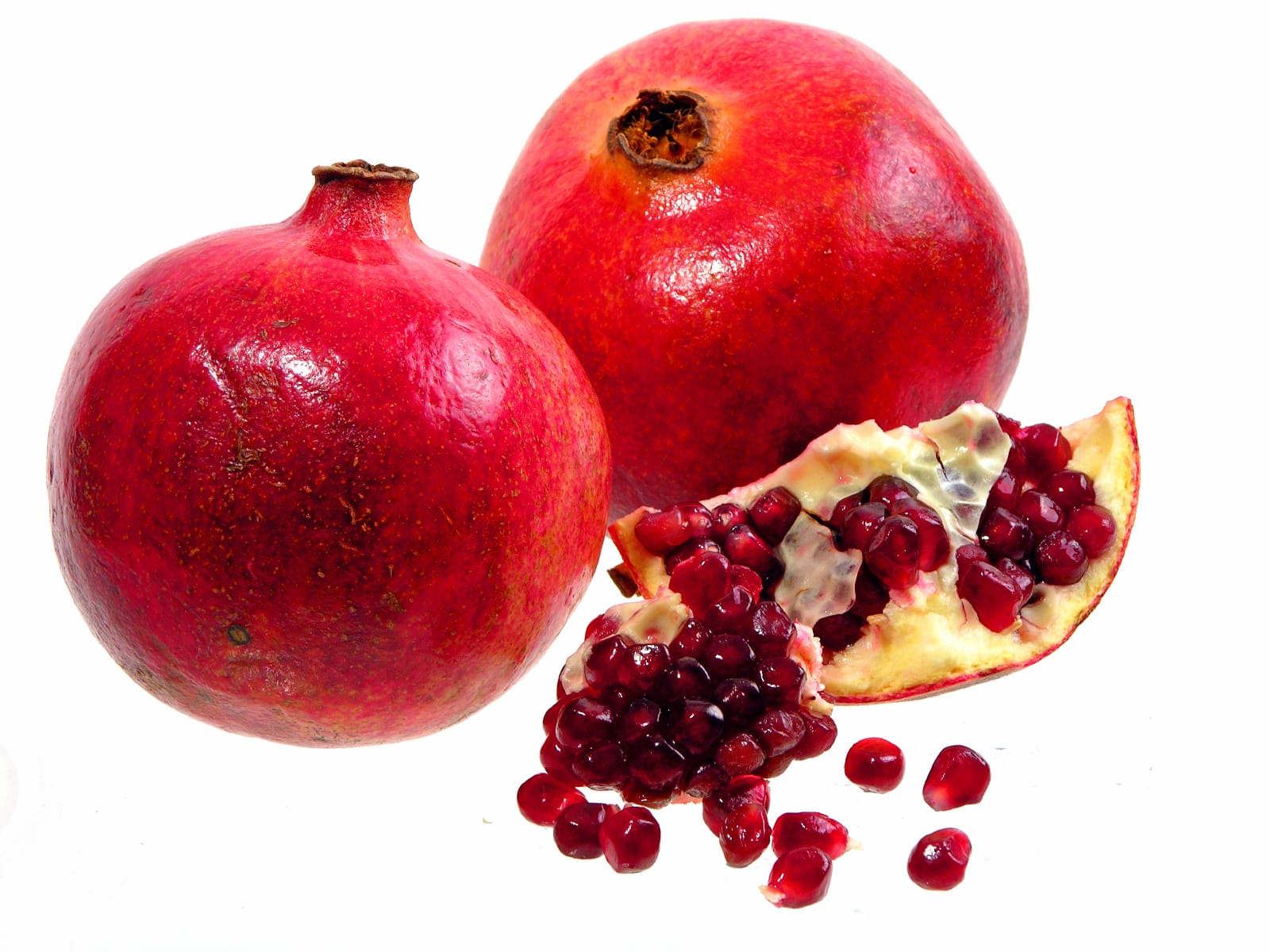 Pomegranate Seeds Halved Closeup