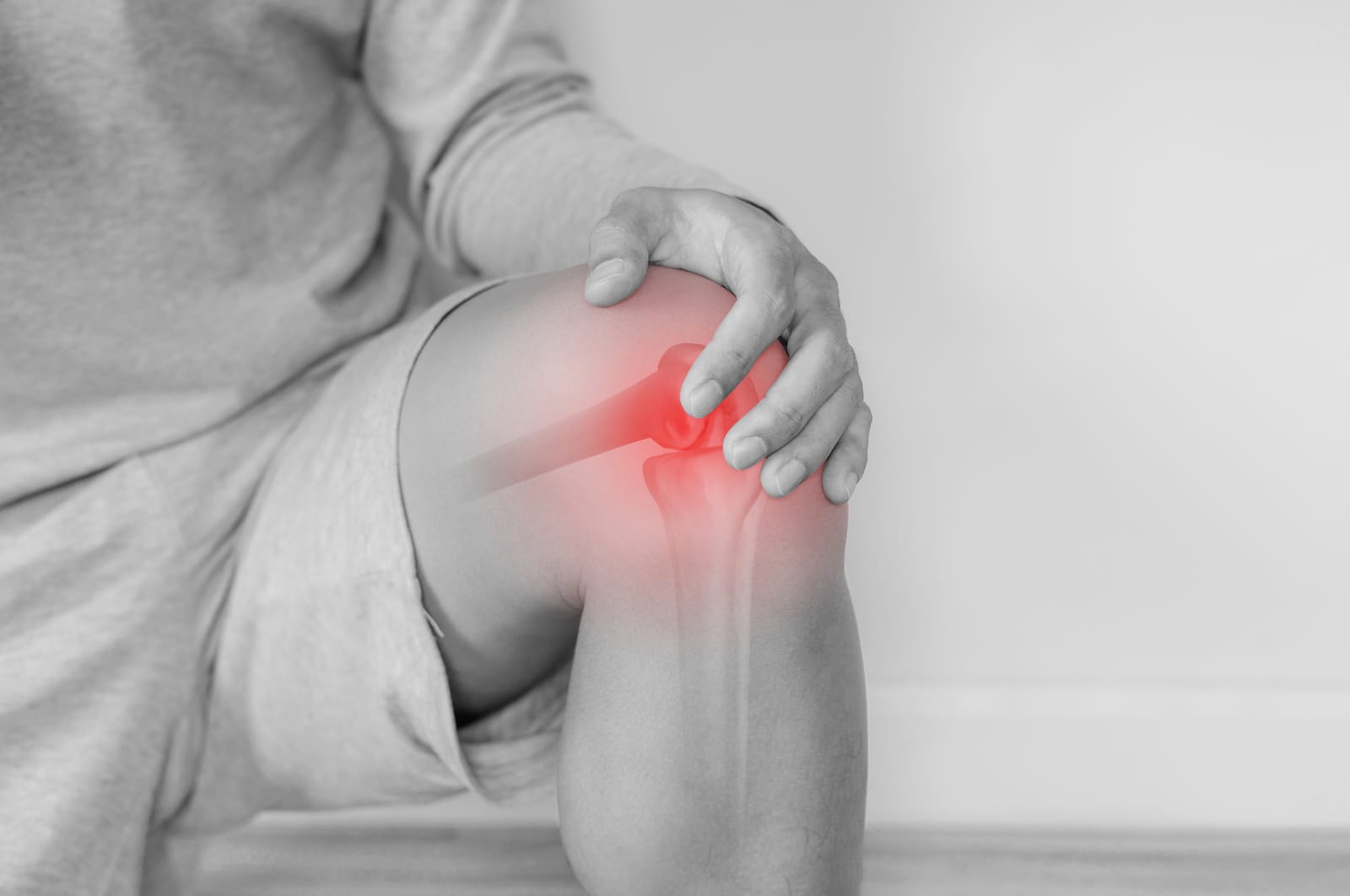 Knee Joint Pain Red Highlight